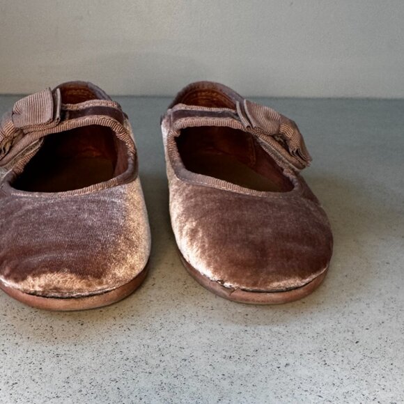 Elephantito Velvet Bow Mary Janes – Dusty Rose Size 12/EU 29 - Picture 3 of 7